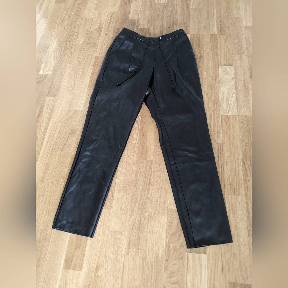 Faux Leather Pants / Black / Size S